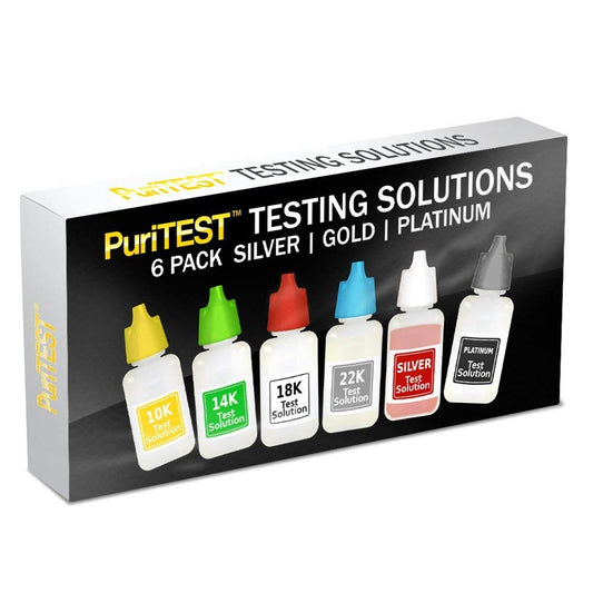 6 Pack PuriTEST Gold, Silver, & Platinum Testing Kit